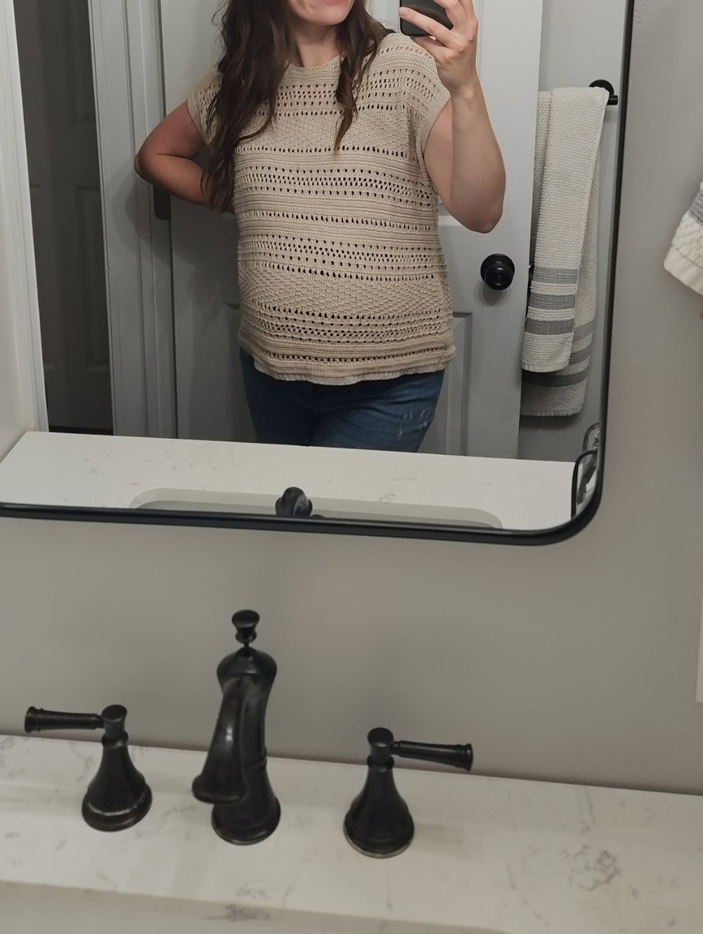 Crochet Sweater Sleeveless Top